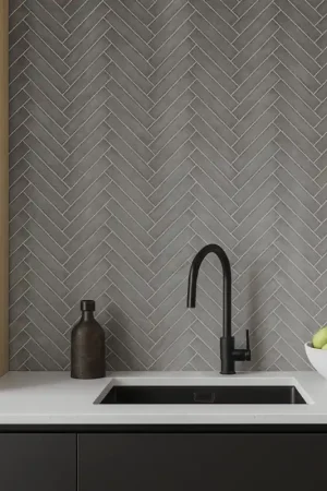 Carrelage MIXTIK GREY 4,8x44,5 cm effet zellige Quantité Limitée